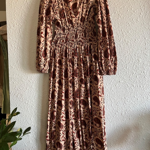 LUSANA Smocked Prairie Boho Dress XS NWT - Picture 4 of 7